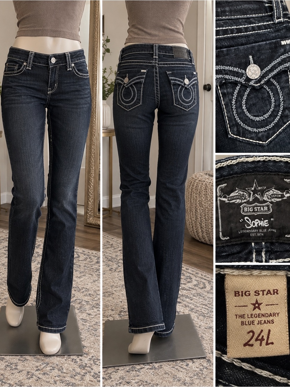 Big Star Sophie Women's Dark Indigo Bootcut Jeans - 24L